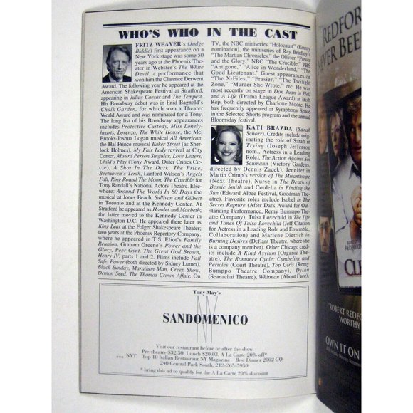 Trying Playbill November 2004 Fritz Weaver Joanna McClelland Glass Kati Brazda - Picture 6 of 7